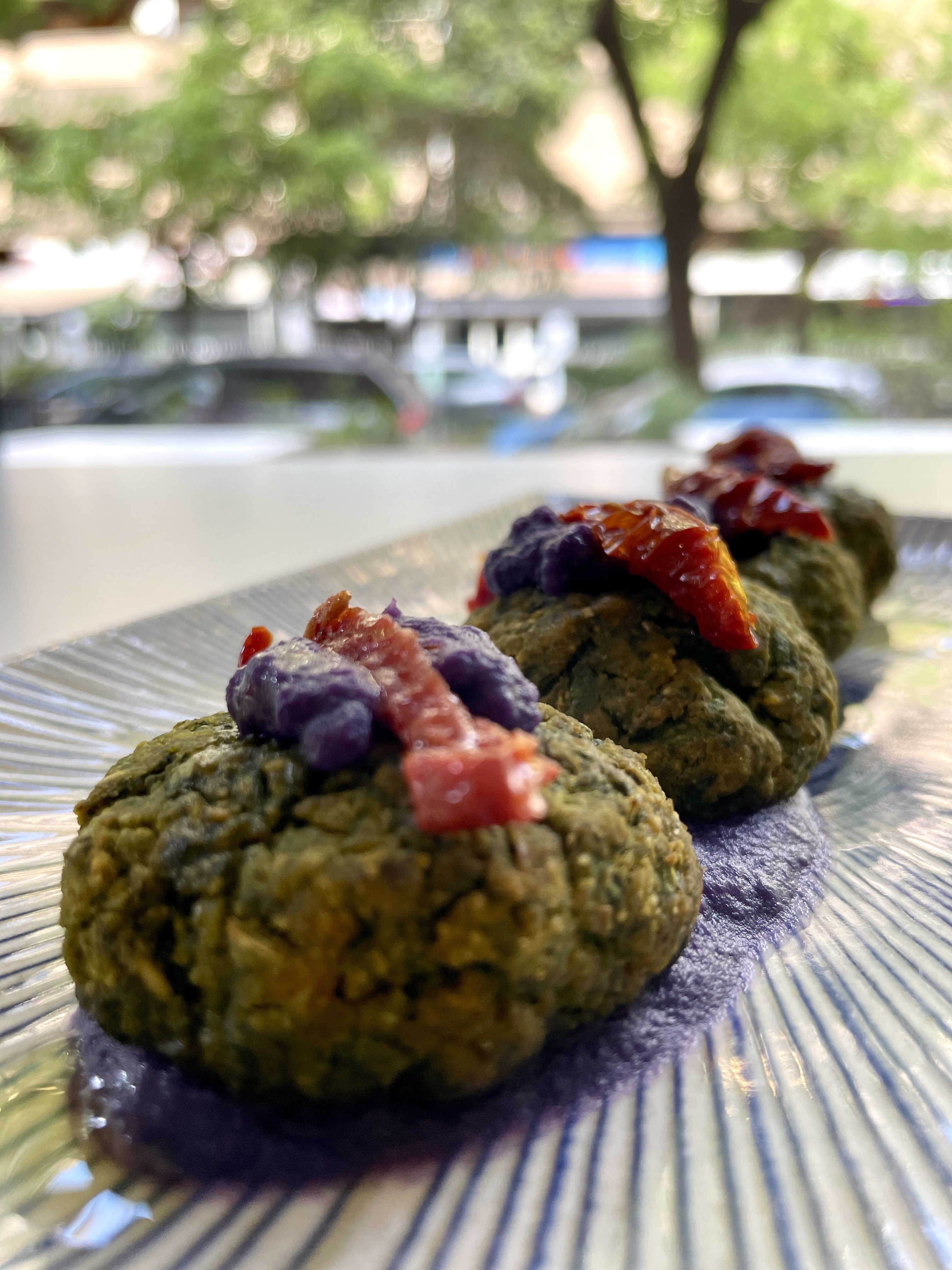 polpette ceci spinaci su cavolo