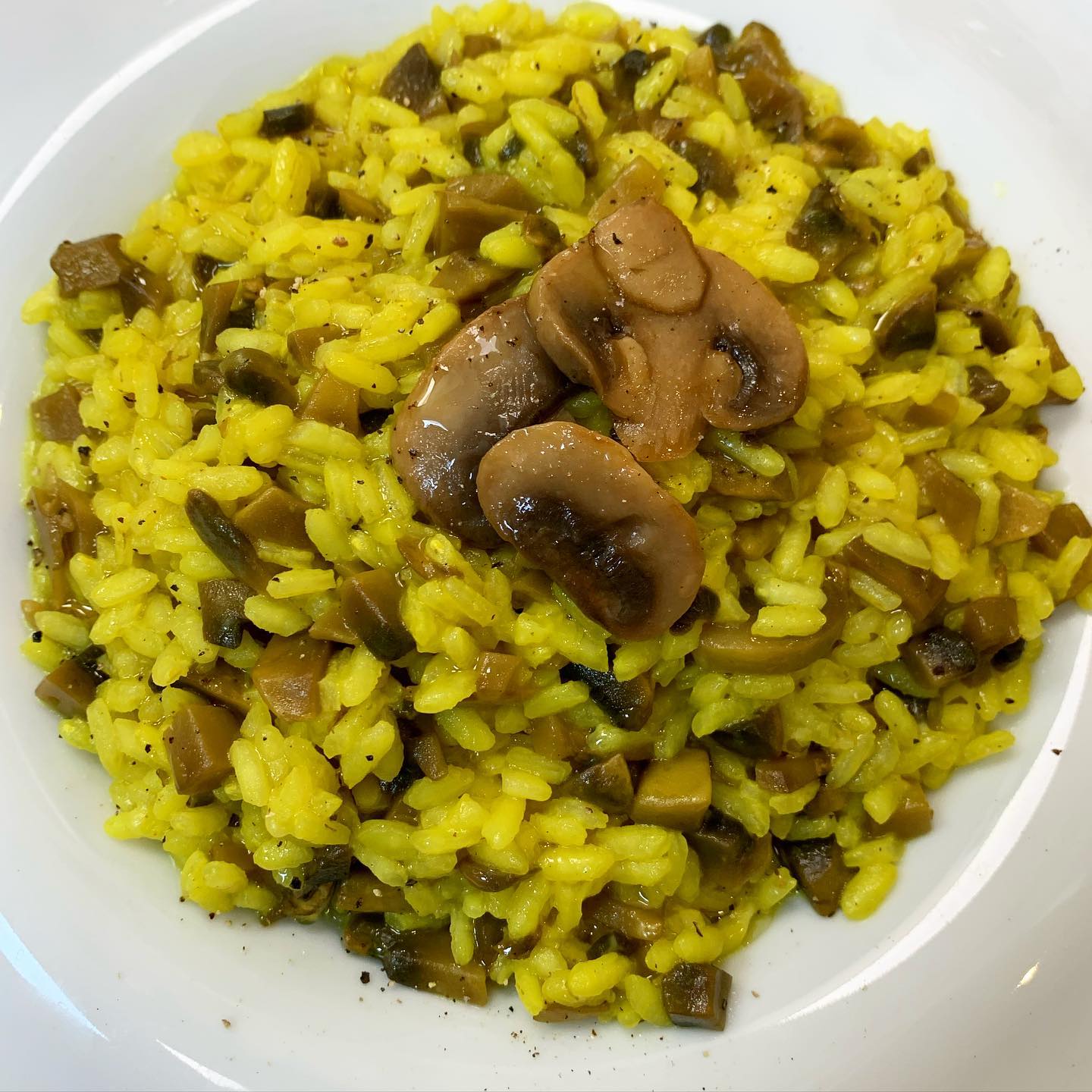 risotto funghi curcuma spinno